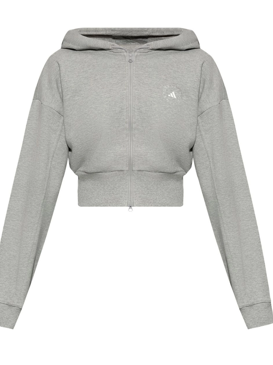 McCartney adidas cropped Women by Stella hoodie logo-print 0520